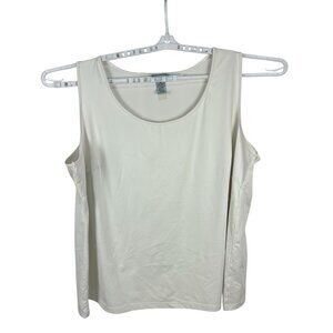 Catherines Womens Plus Size 3X Tank Top 26/28W White Sleeveless